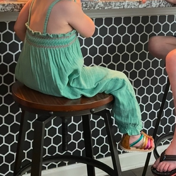 24 Months Curious by Peek Green Smocked Romper, Snap Buttons, St Patrick’s Day - Picture 3 of 8